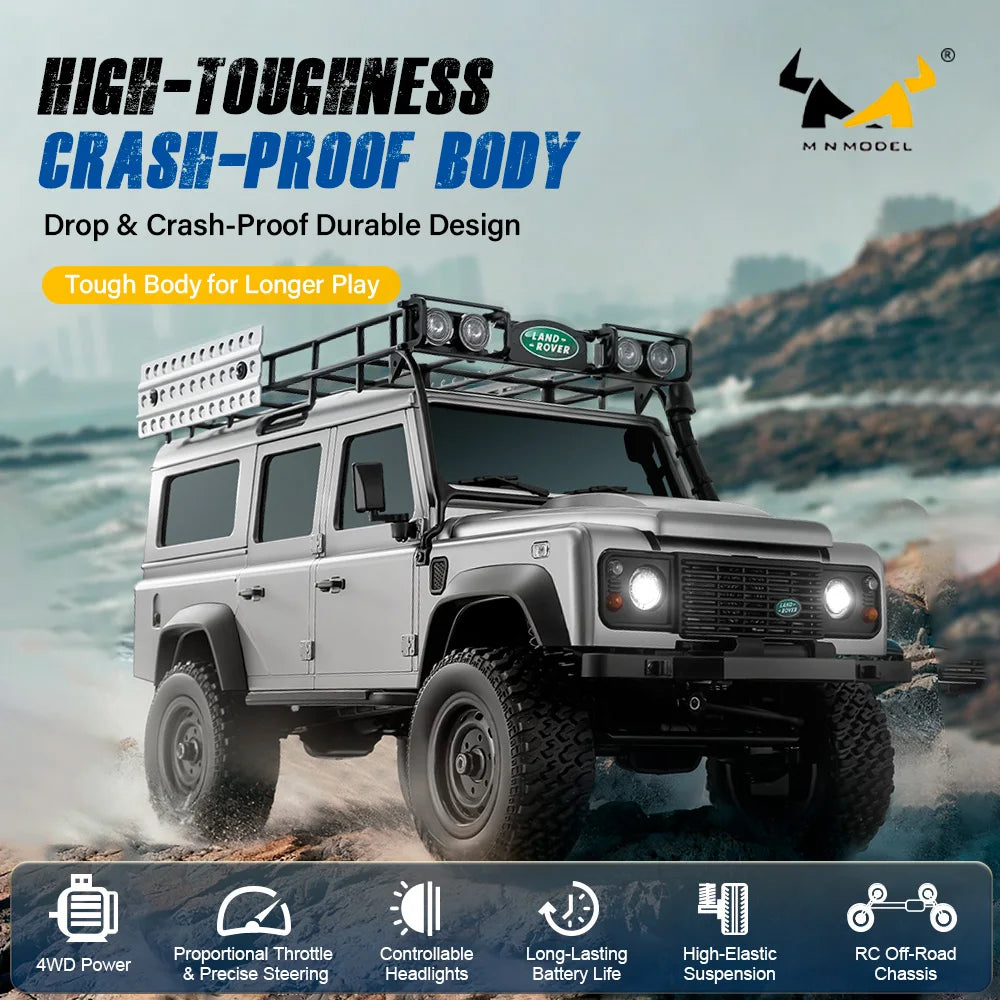 Auto RC Crawler 1/18 4WD Todoterreno con Luces LED