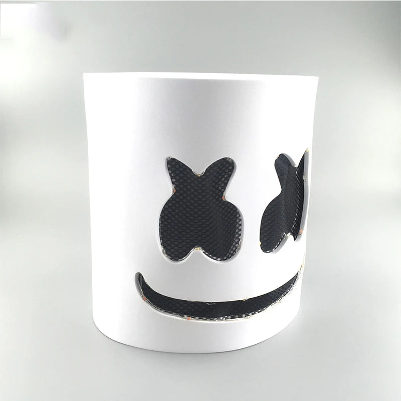 Máscara brillante de DJ Marshmello, barra de baile de Hip Hop, accesorios de espectáculo en club nocturno, máscara LED DIY de malvavisco Cos, máscara de DJ Disco para hombres, Disfraz