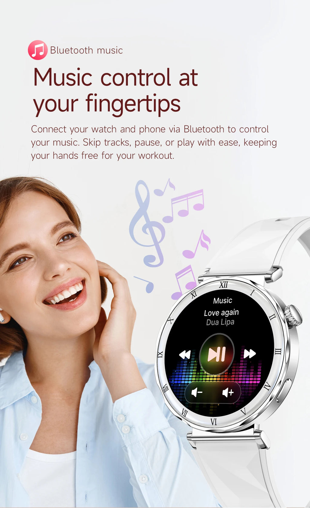 LIGE Reloj Inteligente Ultrafino 6.2mm Mujer
