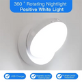 Luz Nocturna Magnética Giratoria con Sensor 360°