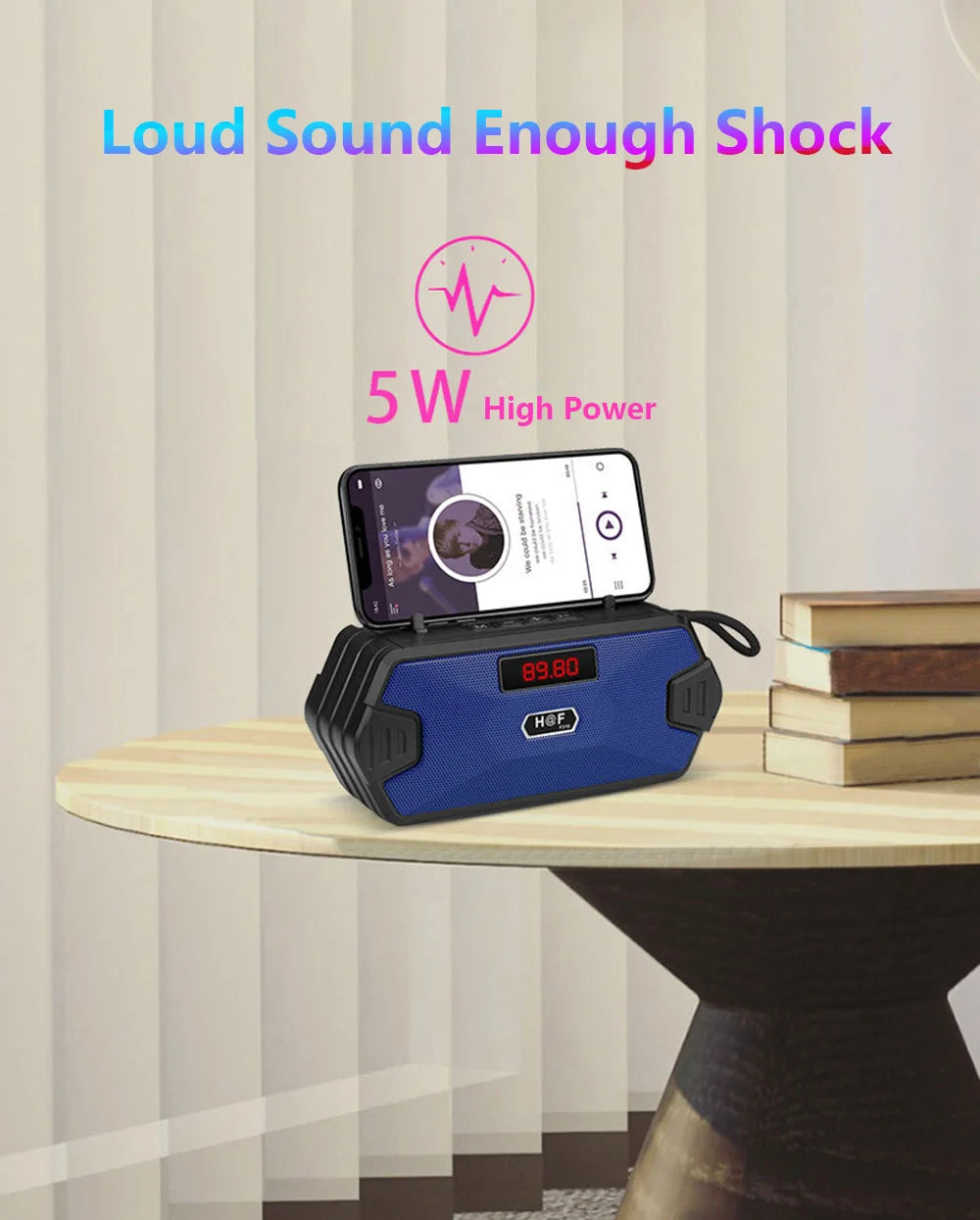 Receptor de Radio FM para exteriores, altavoz inalámbrico Aux portátil con Bluetooth, Subwoofer, caja de sonido de música, Bluetooth de alta fidelidad para el hogar y el coche
