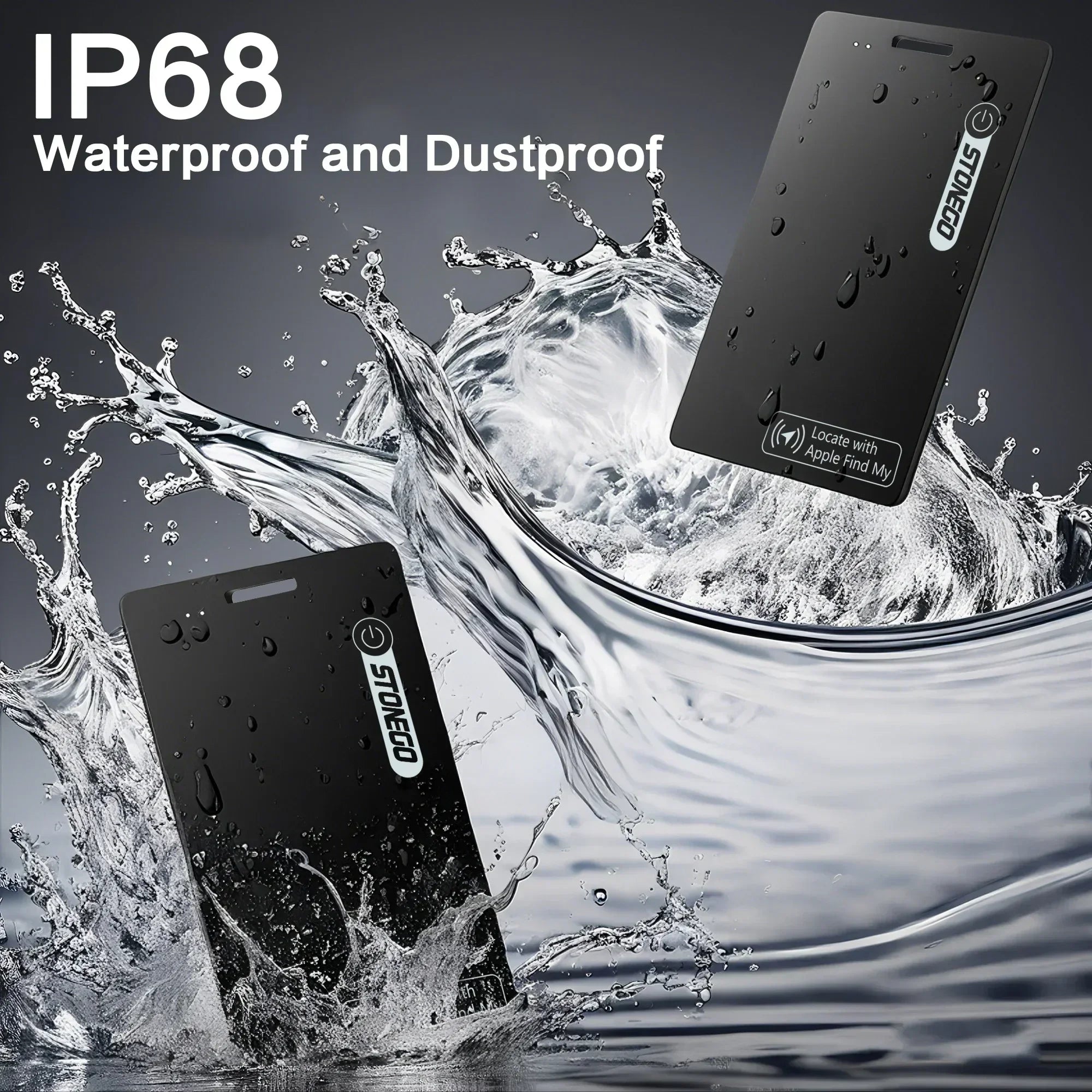 Localizador de Llaves y Mascotas Recargable Ultrafino, Resistente al Agua IP68, Compatible con Apple Find My iOS