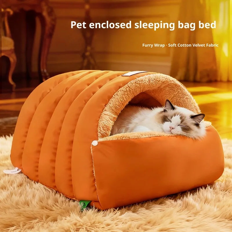Cama Cueva para Gatos - Suave, Lavable y Antideslizante