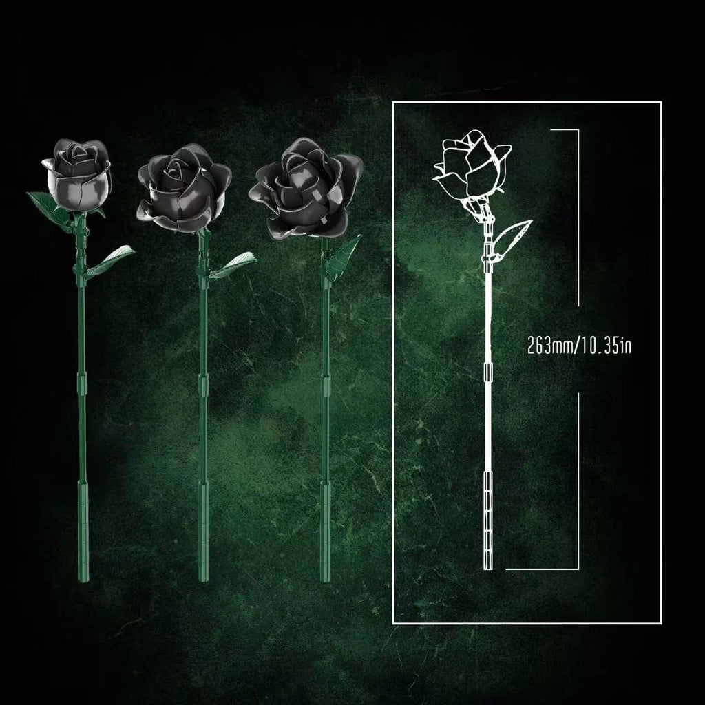 Bloques de Construcción de Ramo de Rosas, Modelo de Flor Botánica DIY, Decoración Creativa para el Hogar, Regalo para Ella, Mujeres y Adultas, Día de San Valentín, Día de la Madre
