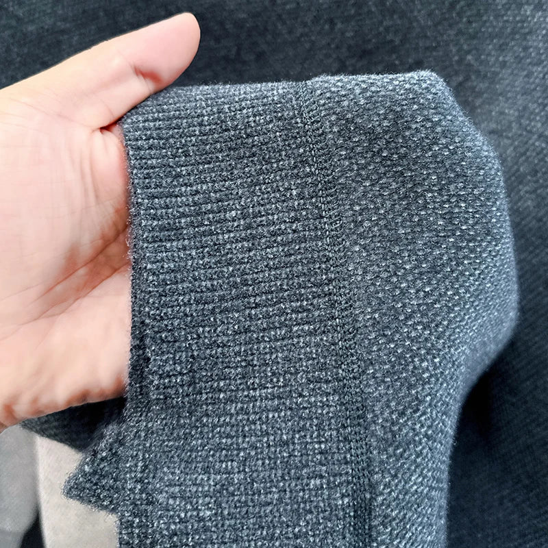 Suéter de Hombre Cuello Redondo Grueso de Invierno Color Sólido