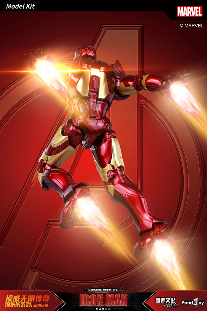 Caliente Fondjoy Marvel IronMan MK3 ensamblar juguetes Iron Man modelo 15cm Material ABS 1/12 escala figuras de acción juguetes niño regalos de cumpleaños