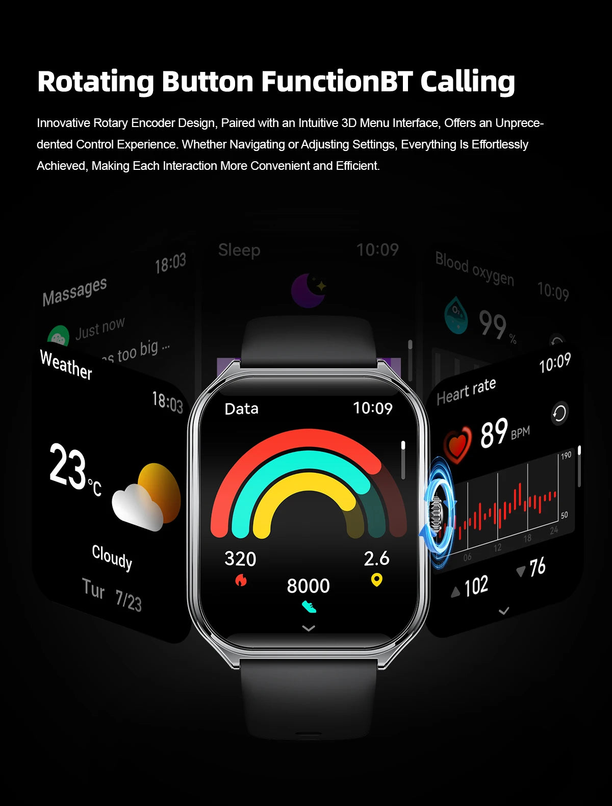 Reloj Inteligente Delgado AMOLED 1.43 Bluetooth