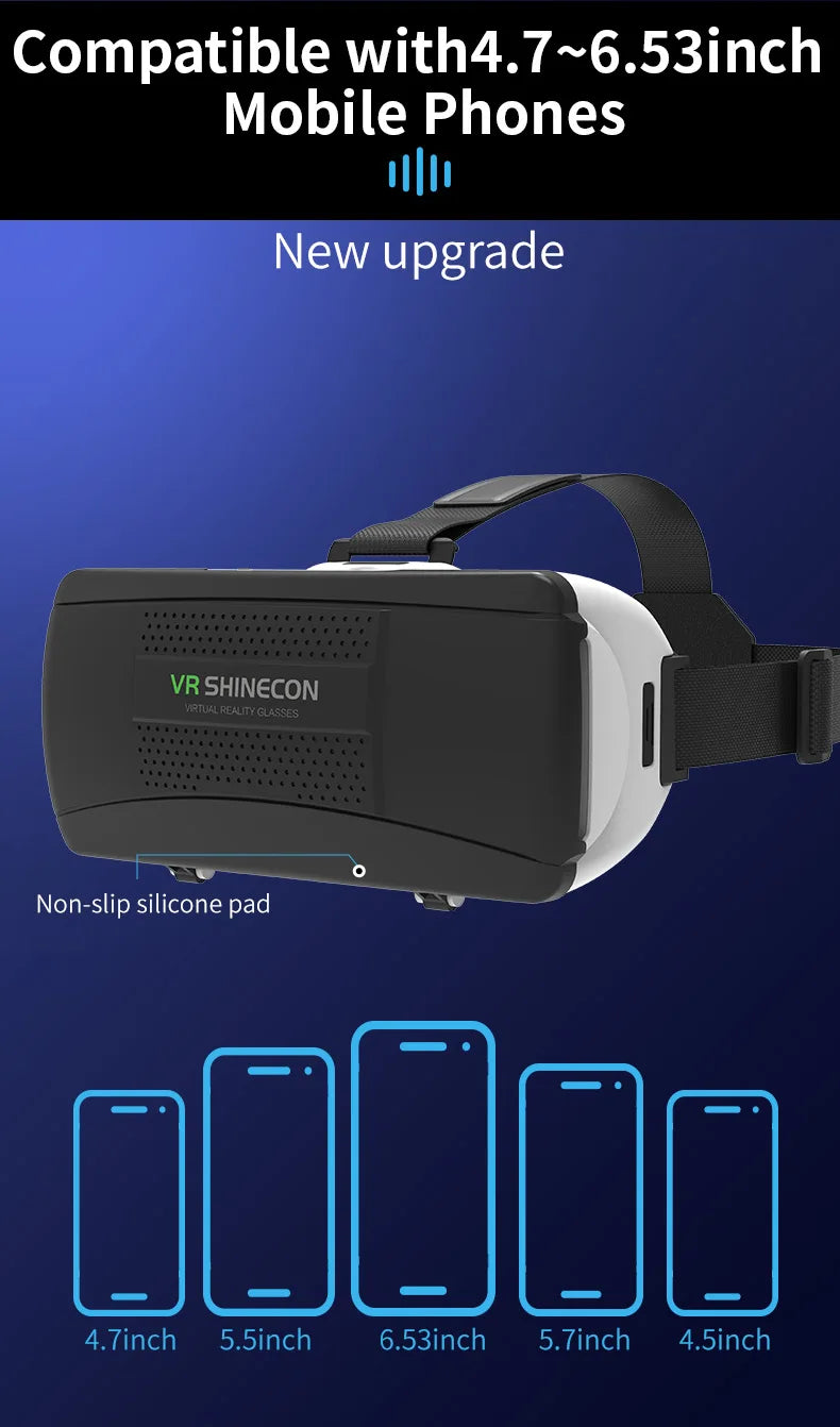 Gafas de Realidad Virtual 3D para Teléfono Móvil, Casco con Lentes para Smartphone, Dispositivo de Realidad Virtual, Visor para Celular