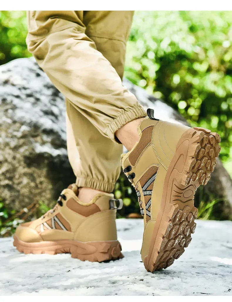 Botas de senderismo forradas para hombre con suela antideslizante y resistente