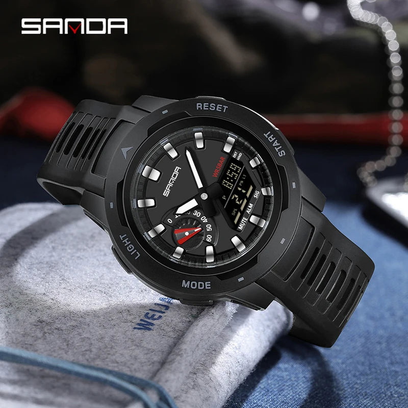 Reloj Deportivo SANDA LED Doble Pantalla para Hombre