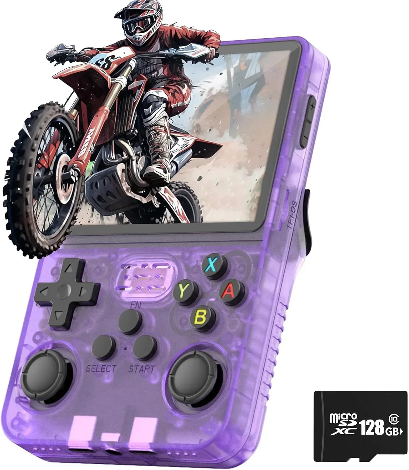 Consola de Juegos Portátil Retro R36S, Pantalla IPS de 3.5 Pulgadas, 64GB o 128GB