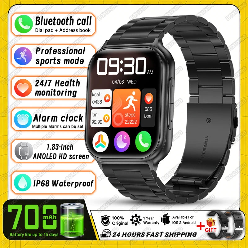 Reloj Inteligente Deportivo IP68 con Monitor de Ritmo Cardíaco 24H y Llamadas
