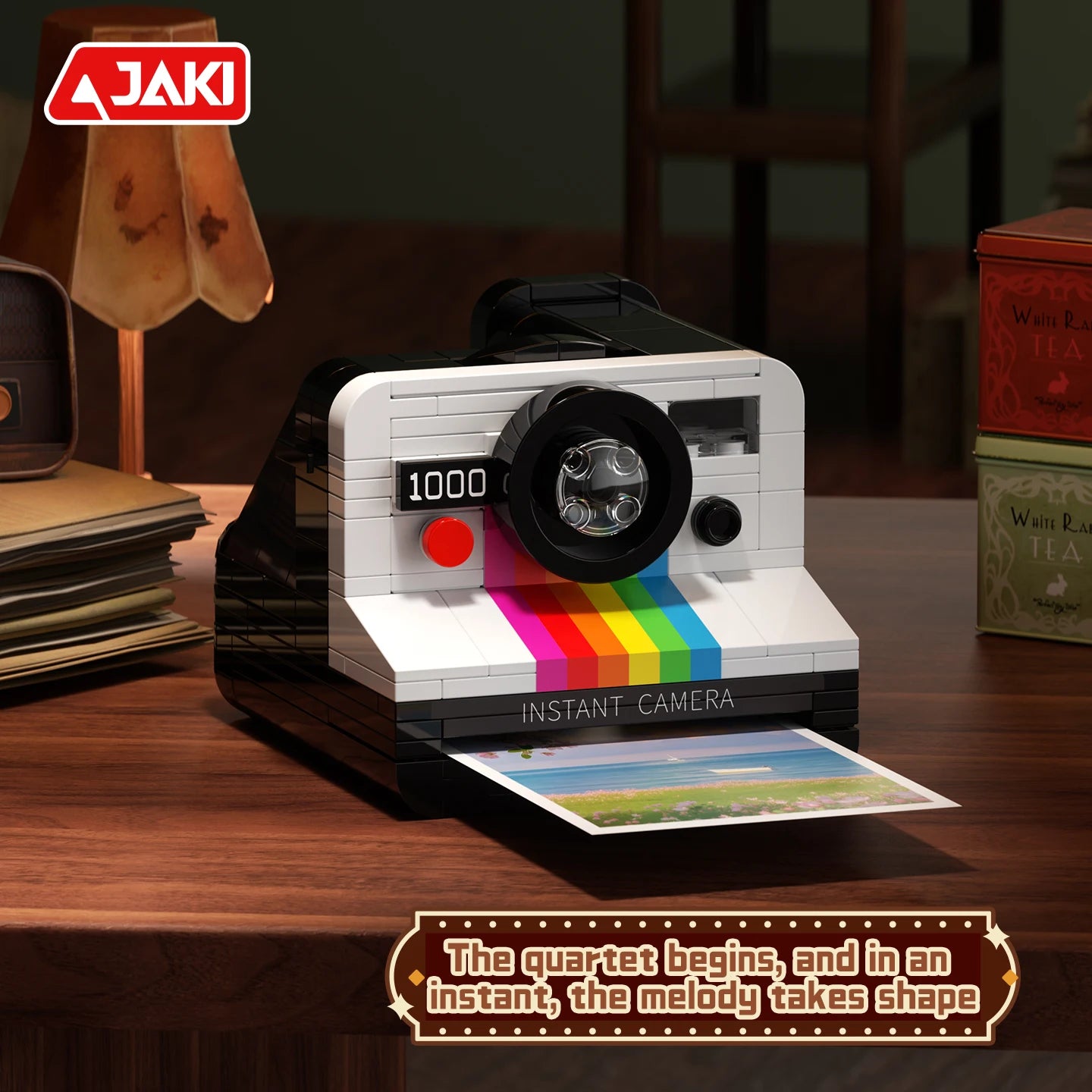 Consola de Juegos de la Serie Electrónica Retro JAKI, Bloques de Construcción de Alta Calidad, Modelo MOC, Ensamblaje Creativo, Adorno, Regalo de Cumpleaños para Niños