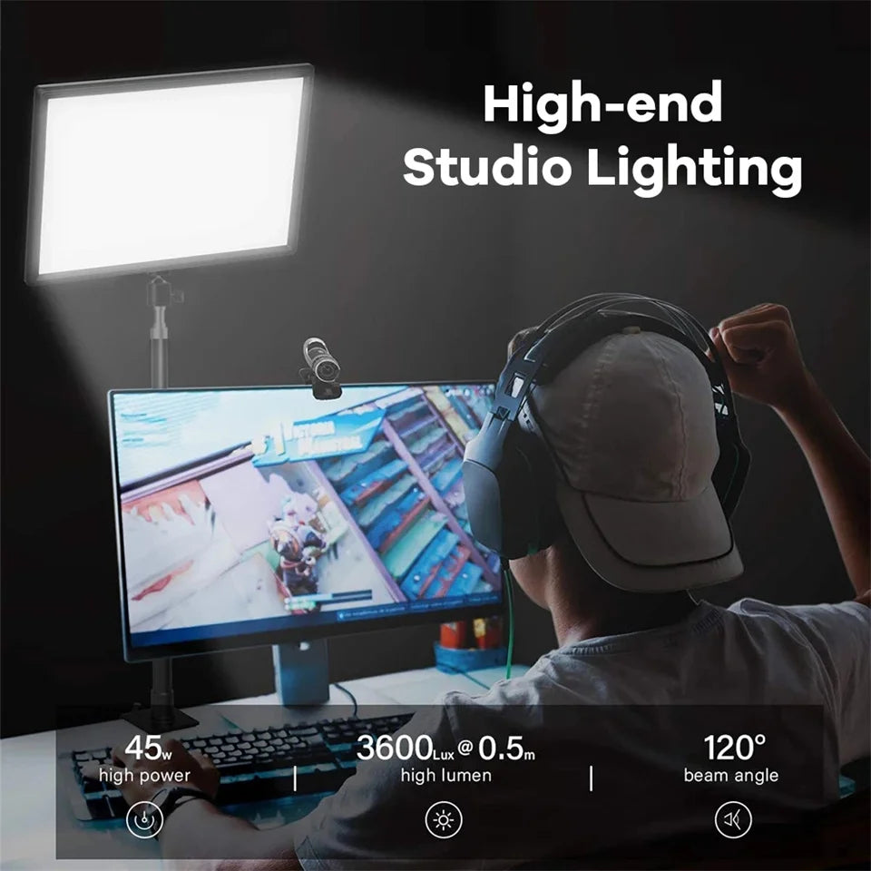 Panel de Luz LED MEUYAG de 11 Pulgadas 2700K-6500K, Iluminación Fotográfica Portátil, Luz de Relleno para Video y Fotografía