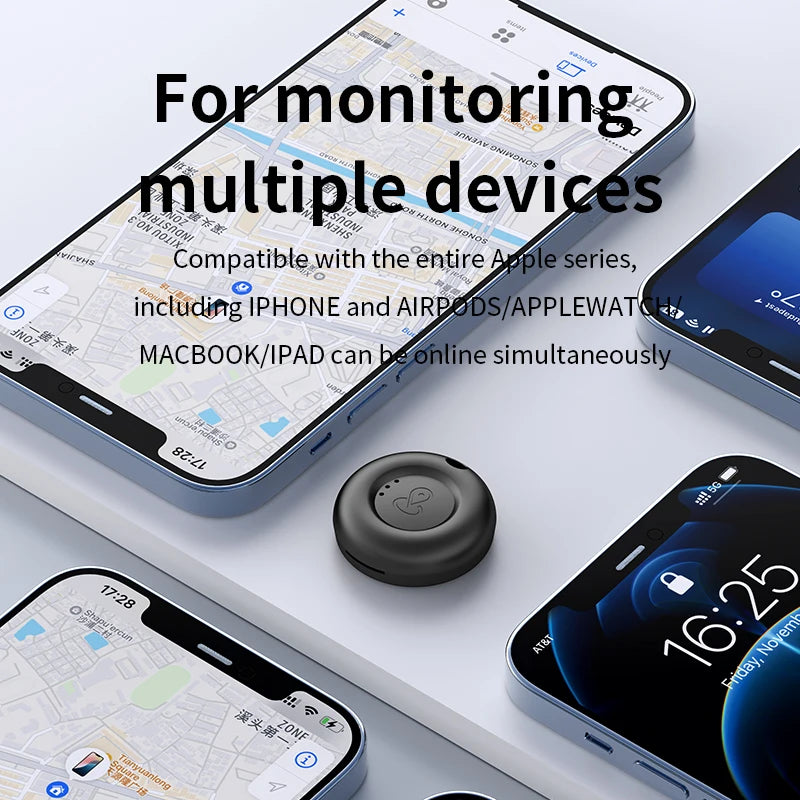 Rastreador Mini GPS inteligente con Bluetooth para sistema iOS, encontrar mi aplicación airtag, localizador de niños, bolsa de bicicleta para mascotas, dispositivo de seguimiento antipérdida