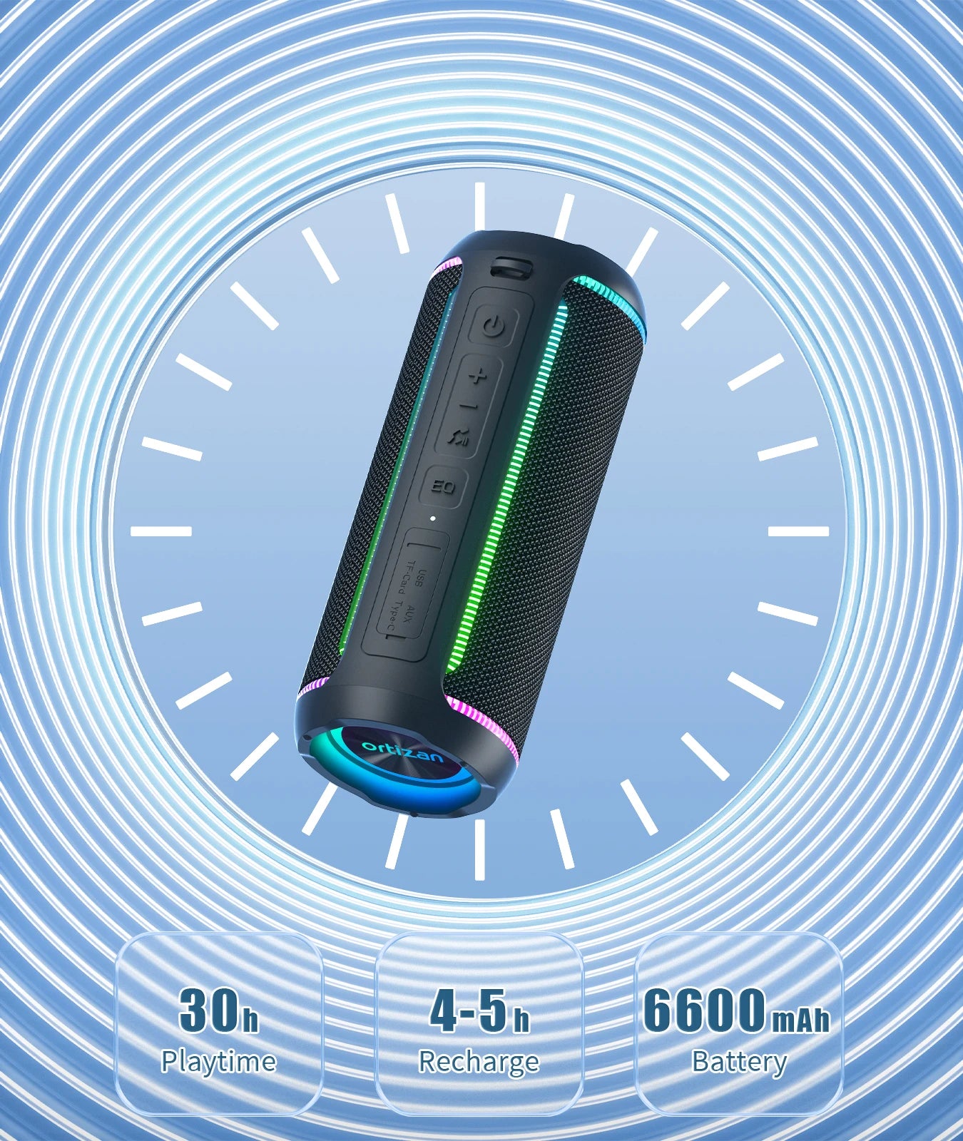 Ortizan X30 Altavoz Bluetooth Portátil 40W 30H