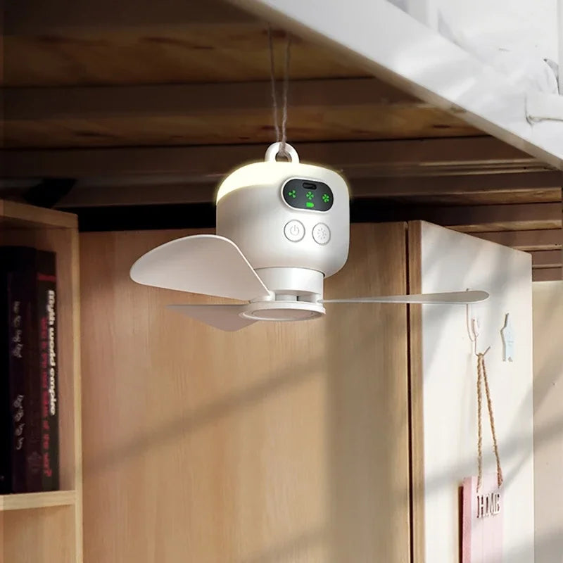 Nuevo ventilador de techo de viento grande recargable por USB, lámpara de noche con aspas extraíbles, iluminación de 8000mAh \ 12000mAh de capacidad, ventilador para exteriores para el hogar