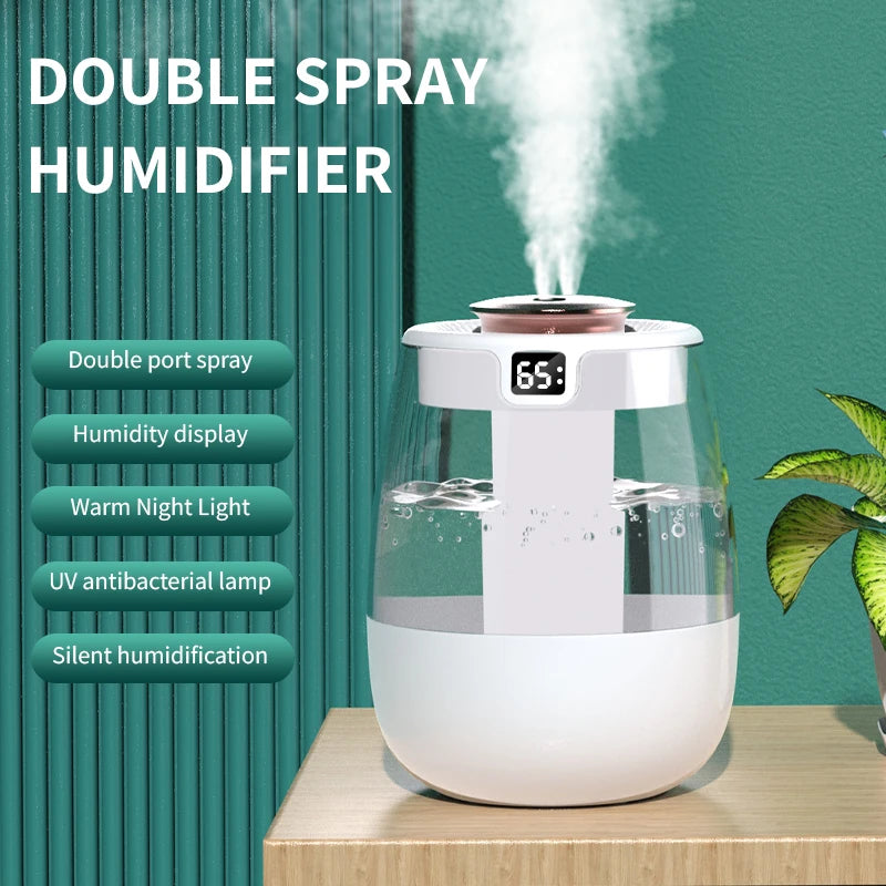 Humidificador Doble Pulverización Pantalla Digital
