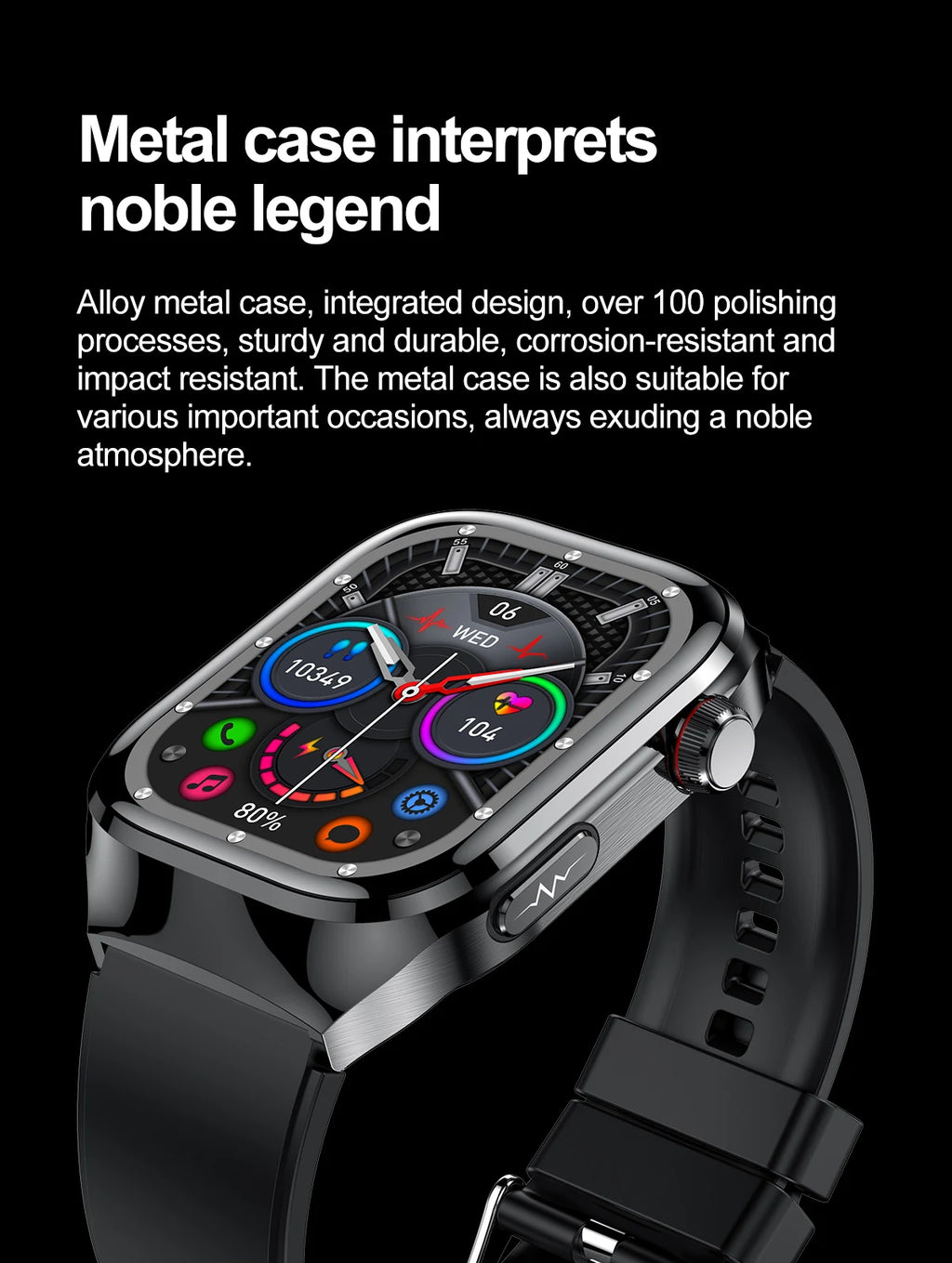 Reloj Inteligente ECG Presión Arterial Bluetooth