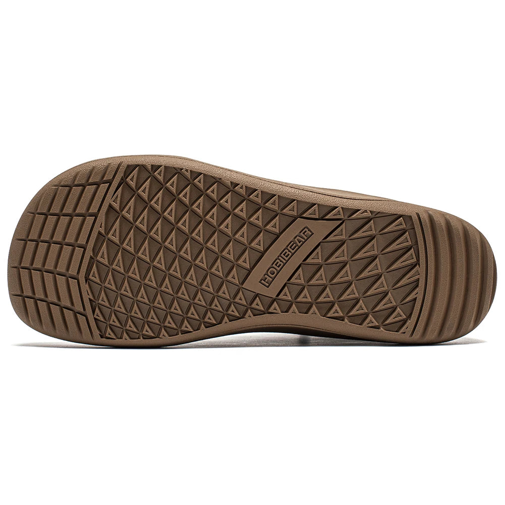 HOBIBEAR Zapatos descalzos de caña media, botines minimalistas con punta ancha Unisex, zapatillas antideslizantes de cuero Artificial para exteriores