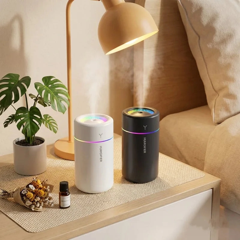 Paquete de 2 humidificadores silenciosos para coche, dormitorio, oficina, escritorio - Regalo creativo para el día de San Valentín y Navidad