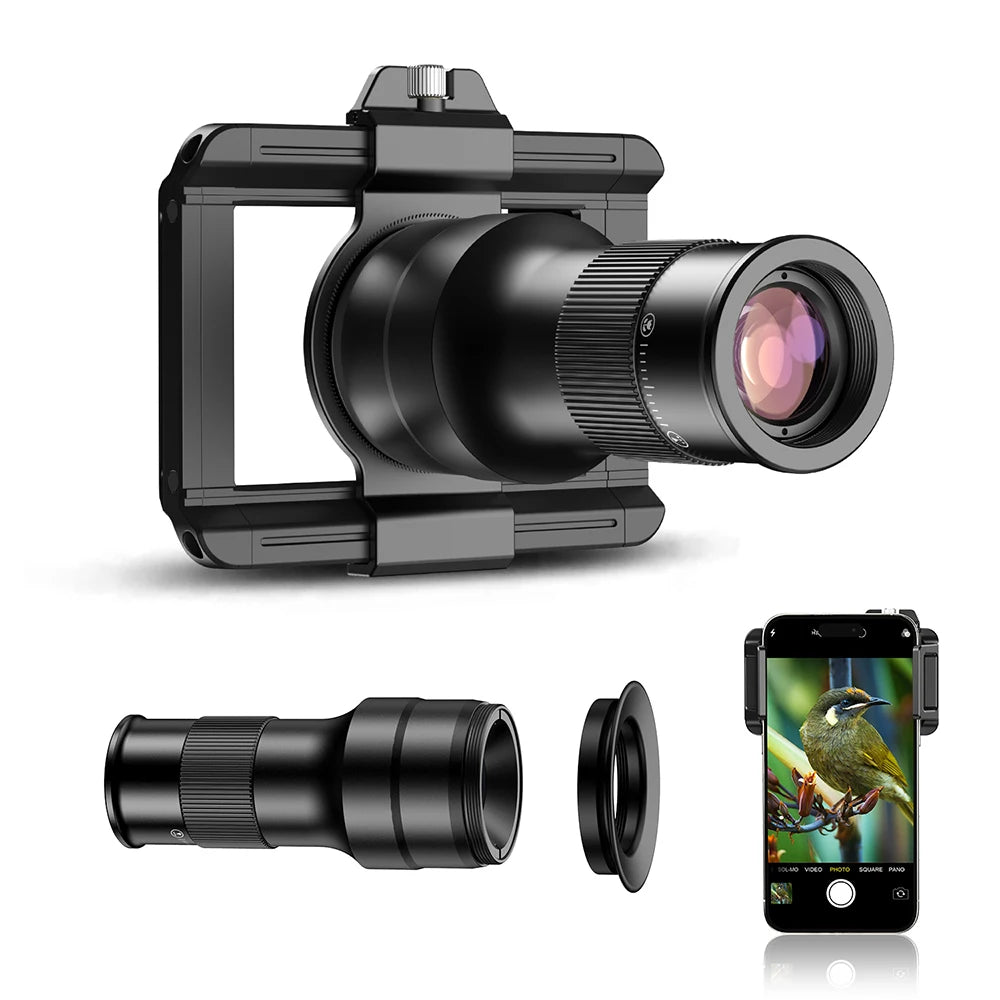 Lente Teleobjetivo 2 en 1 APEXEL 6x con Macro para Smartphone