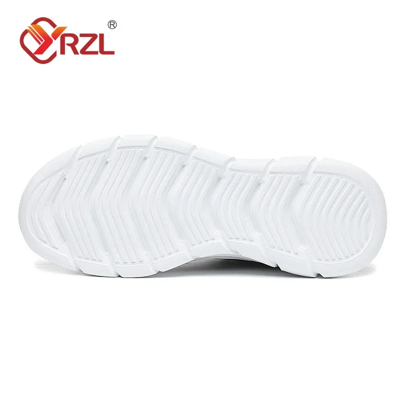 YRZL, zapatillas para correr negras, zapatillas deportivas impermeables de cuero, zapatillas deportivas resistentes al desgaste para hombres, zapatos deportivos para caminar, zapatos cómodos para hombres