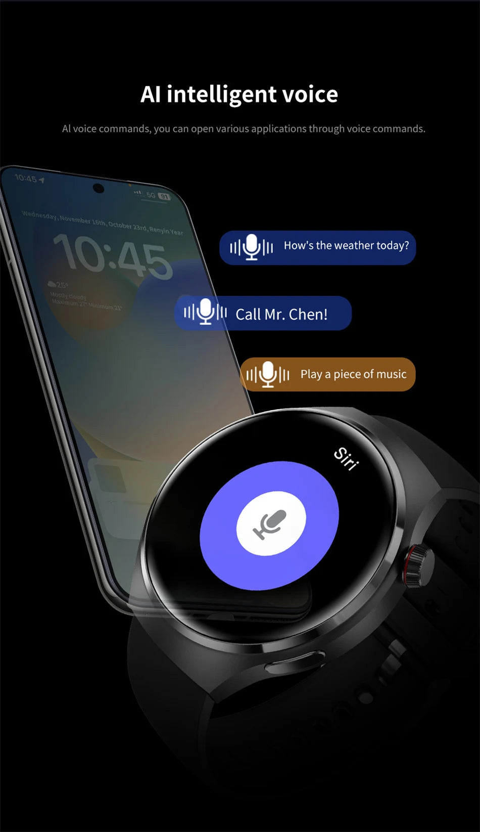 Reloj Inteligente 4 Pro GPS AMOLED Bluetooth