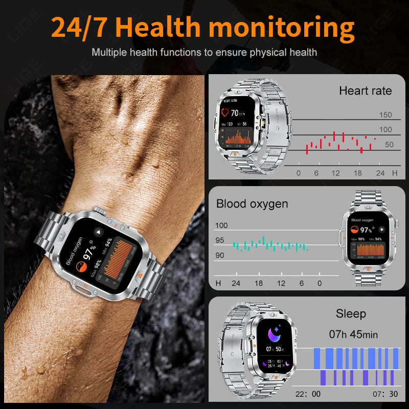 Reloj Inteligente LIGE Bluetooth Deportivo Resistente Agua