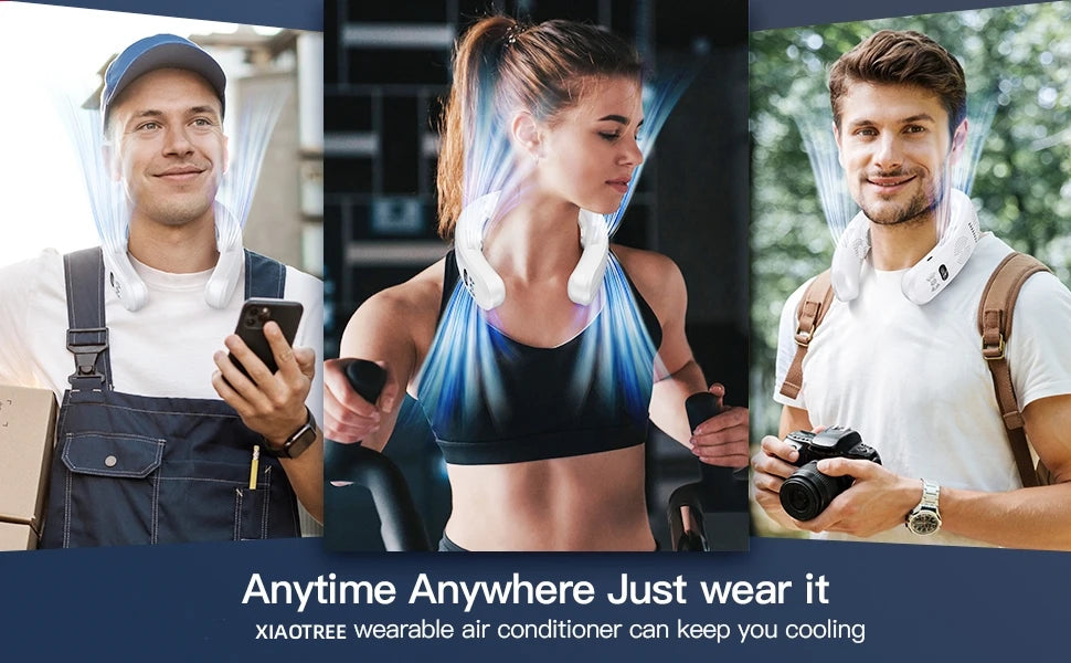 Ventilador de cuello con aire acondicionado portátil 6000mAh