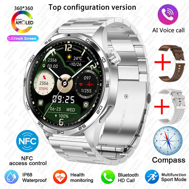 Reloj Inteligente 5 Pro con AMOLED, GPS, NFC, Brújula y Llamadas Bluetooth