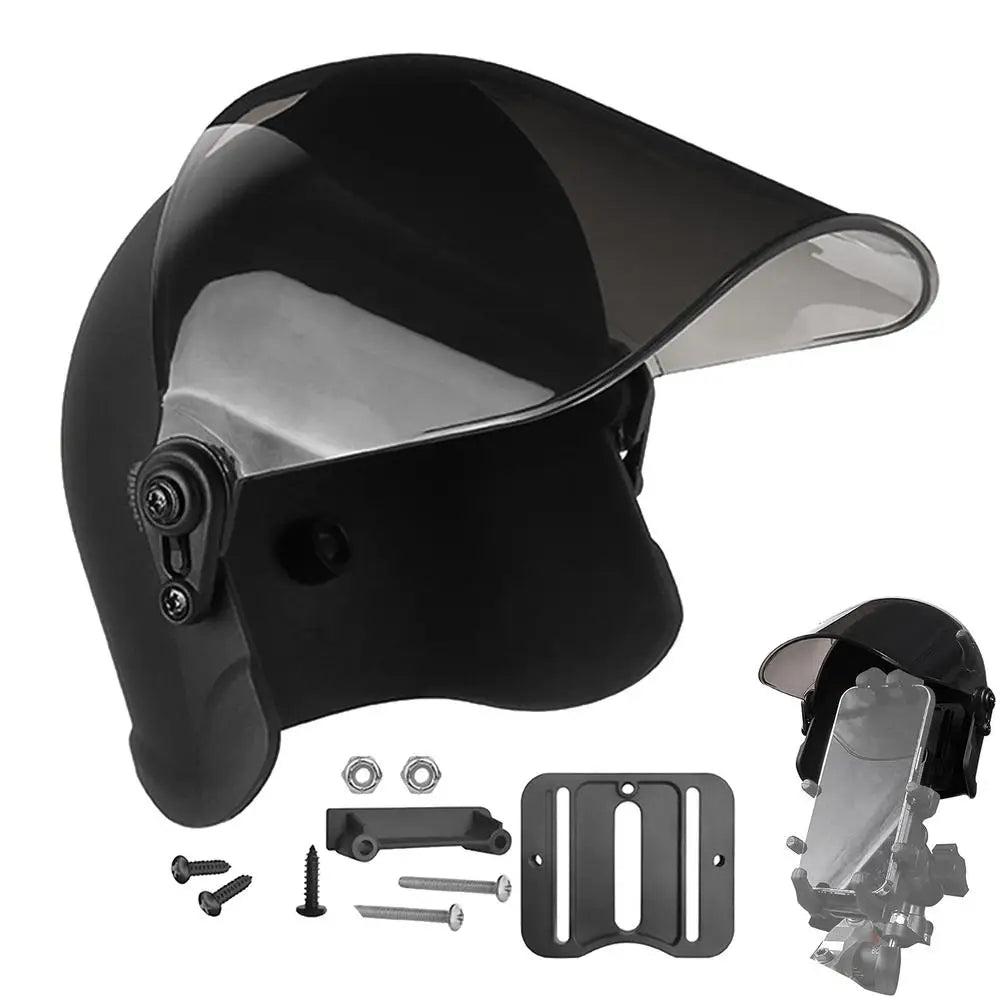 Soporte para Teléfono de Motocicleta, Parasol para Casco, Protector Solar Impermeable para Teléfono Móvil, Parasol para Casco de Moto