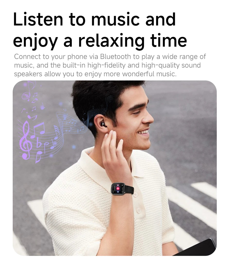 Reloj Inteligente Deportivo IP68 con Monitor de Ritmo Cardíaco 24H y Llamadas