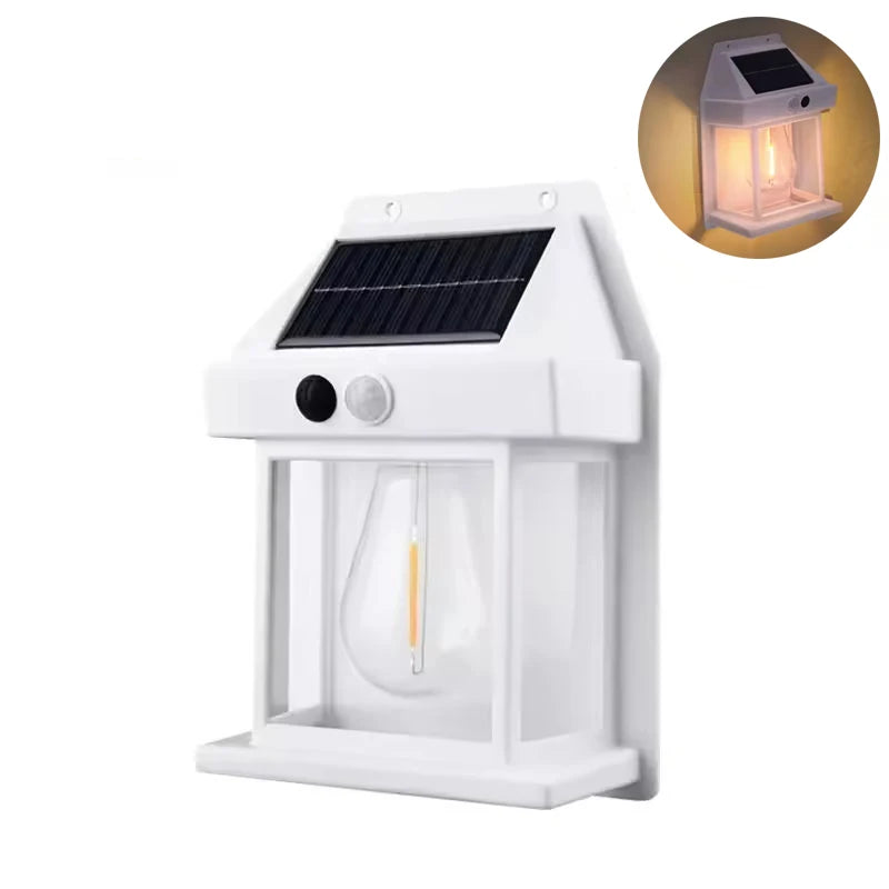 Lámparas Solares de Pared Exterior con Sensor de Movimiento Retro