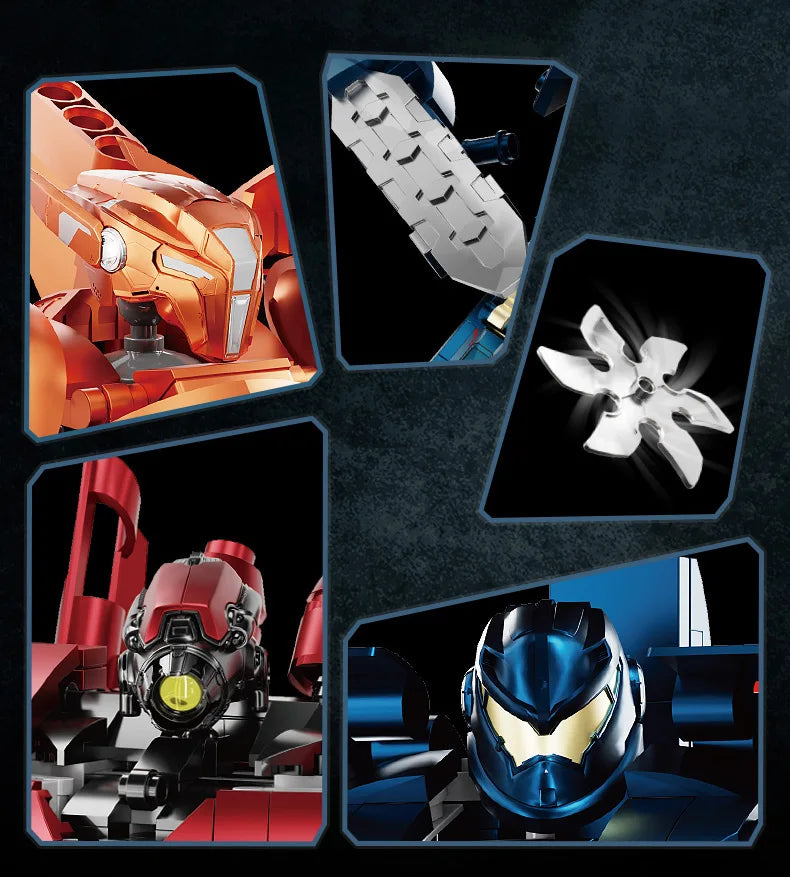 Bloques de construcción para niños, conjunto de juguetes mecha, robot de deformación, modelo mecha, ensamblaje, edificio para niños, juguete para regalo de cumpleaños
