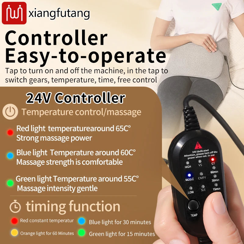 Envoltura Térmica Eléctrica para Cadera - Almohadilla Térmica Abdominal - Masajeador de Cadera - 3 Niveles de Calor y Temporizador - Cuidado Corporal para Personas Mayores - Alivio del Malestar