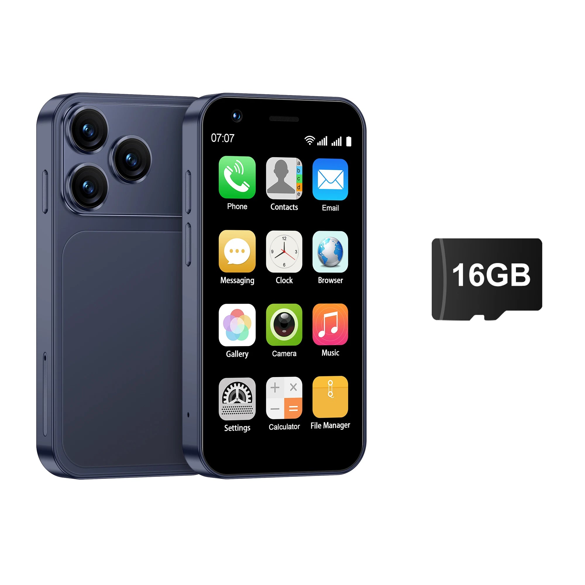 SERVO 18SE Mini Smartphone, pantalla HD de 3,0 pulgadas, 3G WCDMA, 2GB + 16GB, GPS Android, teléfono móvil pequeño, modo de reposo Dual SIM, Play Store