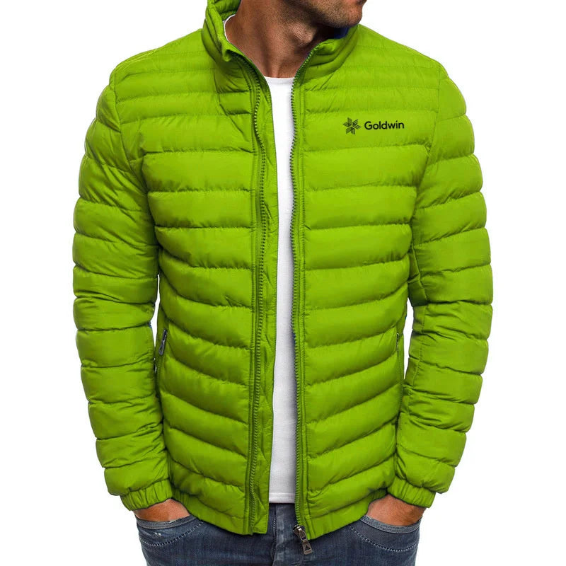 Chaqueta Hombre Otoño Invierno con Cuello Alto y Cremallera