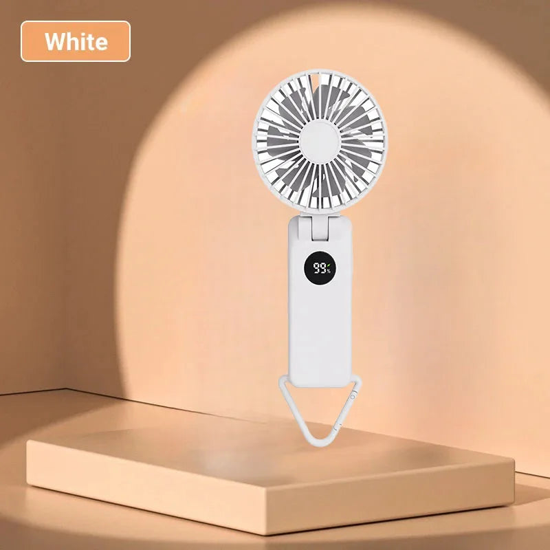 Mini ventilador de mano con pantalla LED 1800mAh