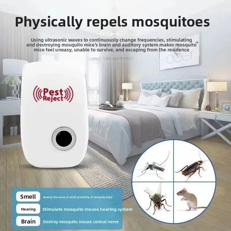 Repelente ultrasónico de plagas enchufable, control electrónico de insectos, repelente de mosquitos para el hogar, repelente de ratones, hormigas, arañas, cucarachas