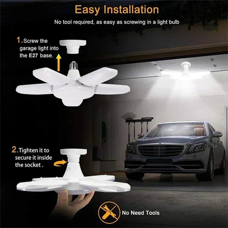 Bombilla LED Plegable 4 Cuchillas 6500K Sin Parpadeo