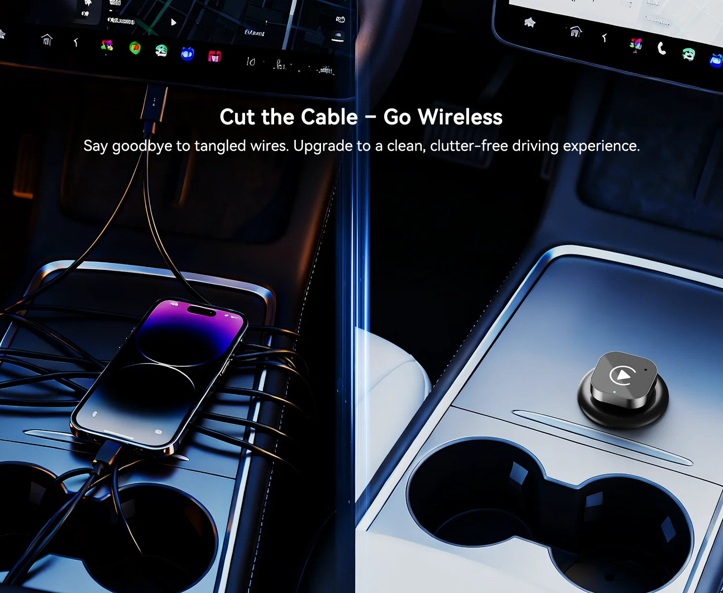 Spedal 2025 (puerto tipo C) El último CarPlay inalámbrico Apapter USB CarPlay y Android Auto converte con cable a Plug & Play inalámbrico