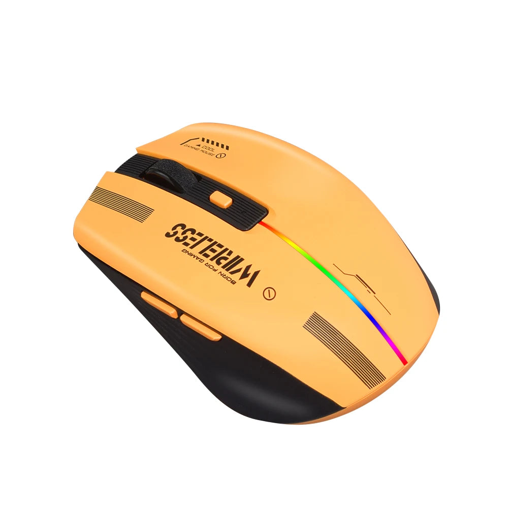 Ratón ergonómico recargable para juegos LT-T19, USB 2,4G, luz RGB inalámbrica, ordenadores de escritorio, portátiles y portátiles