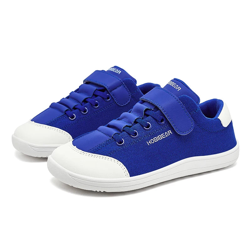 HOBIBEAR, zapatos descalzos para niños, punta ancha, zapatillas minimalistas para caminar con caída cero, zapatos casuales cómodos de cuero Artificial