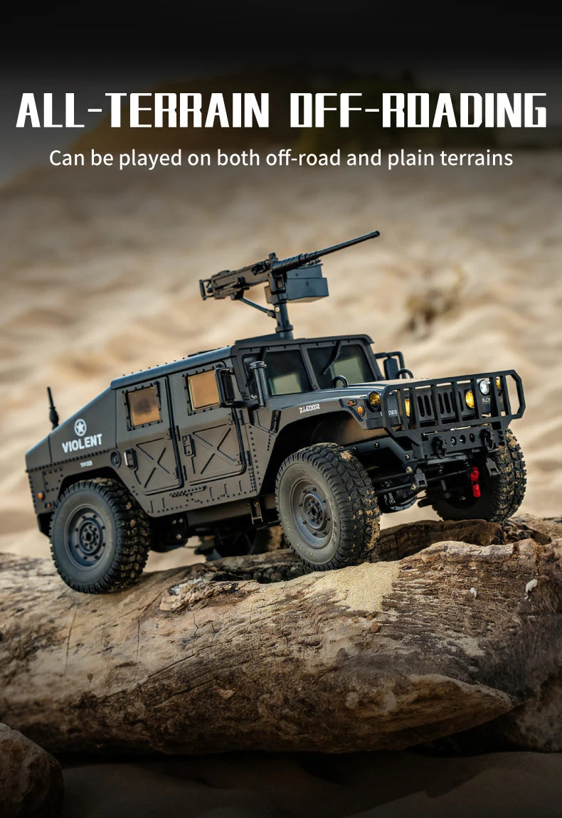 Coche RC Militar C8835, 2.4G 4WD 1:14, Vehículo de Escalada Todoterreno