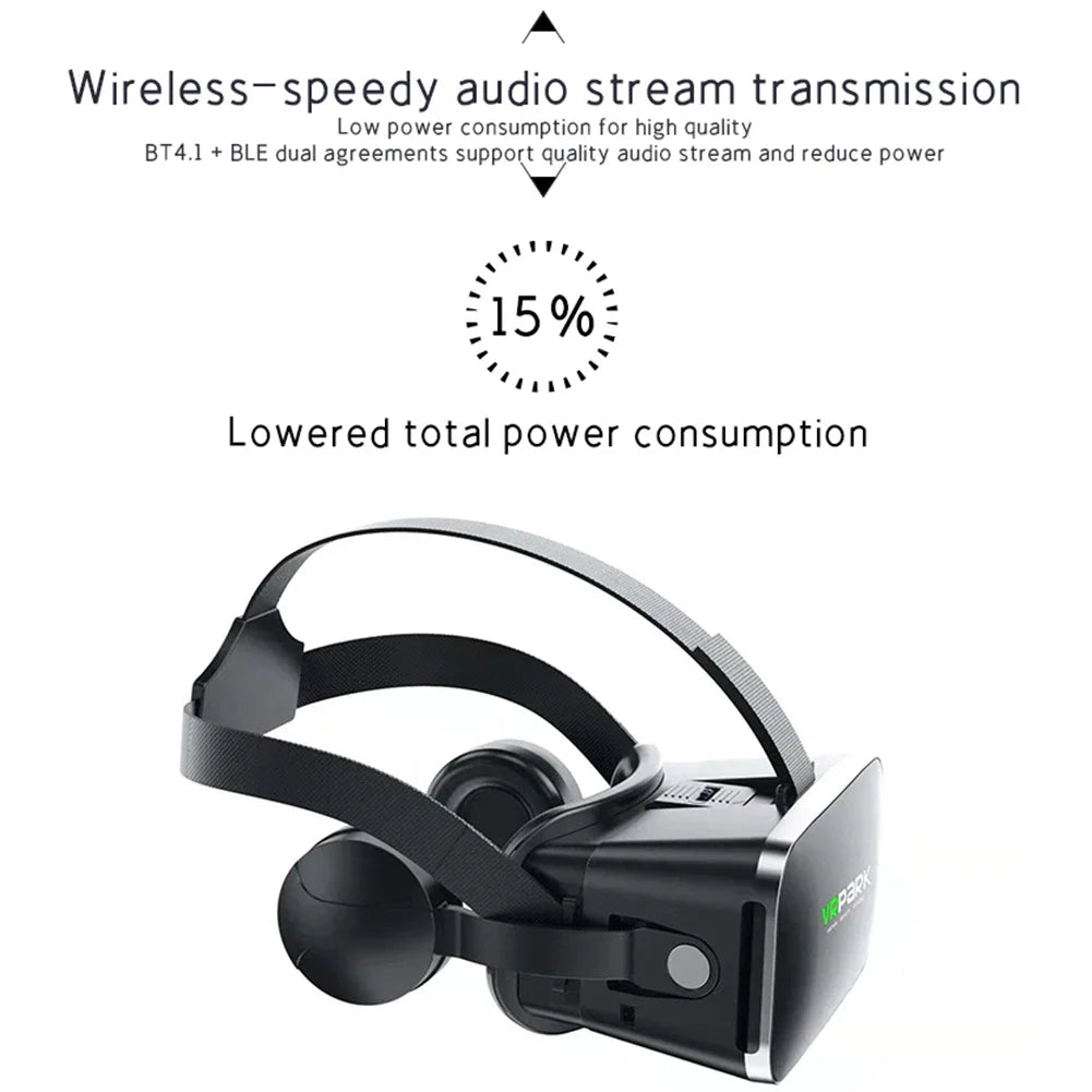 Gafas de realidad Virtual VR, auriculares 3D, dispositivos Bluetooth, casco para teléfono inteligente, lentes, auriculares Viar para teléfono inteligente, móvil