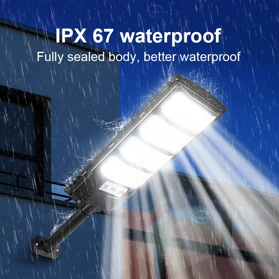 Lámpara Solar LED Exterior Súper Brillante con Sensor de Movimiento IP67