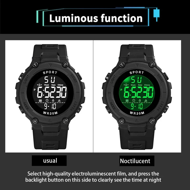 Reloj Deportivo Digital YIKAZE Militar para Hombre