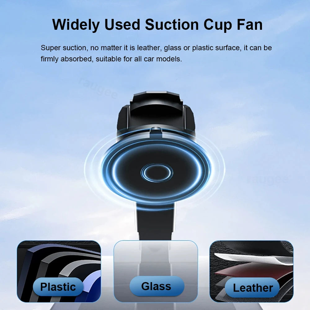 Ventilador de Coche USB Doble Cabezal 360°