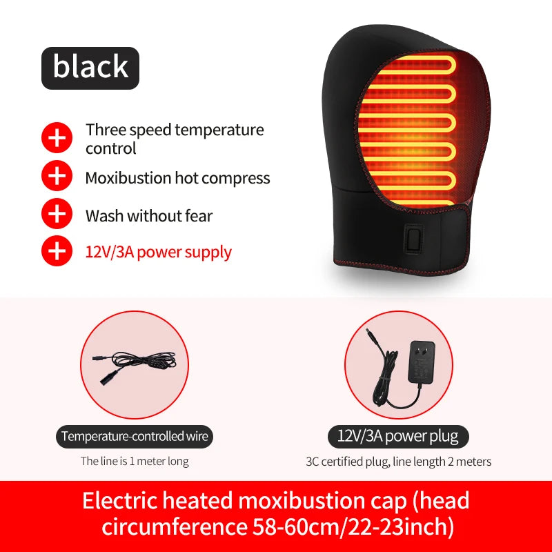 Masajeador Eléctrico de Cabeza con Calor y Vibración